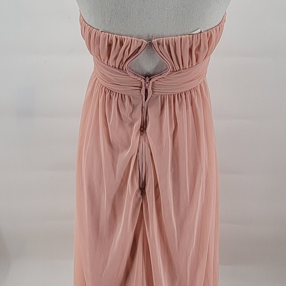 City Triangles Light Pink Beaded Halter Cocktail Prom Maxi Long Dress Size 1 - Picture 11 of 12